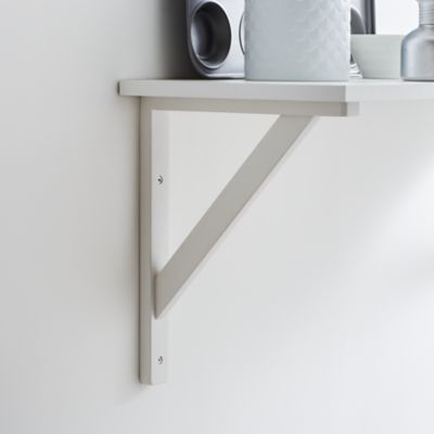 Équerre en bois blanc Timber H. 30 x P. 25 cm