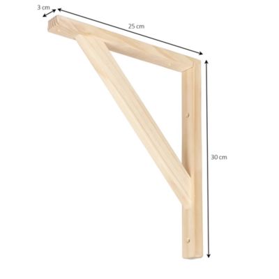 Équerre en bois Timber H. 30 x P. 25 cm