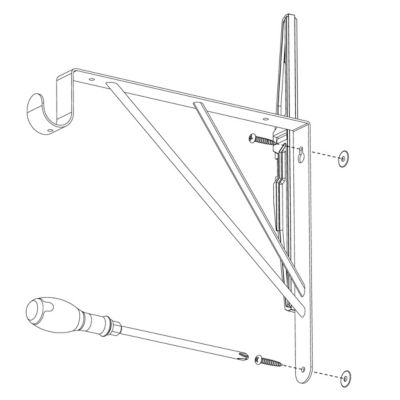 Équerre filaire P. 31,1 cm Cime métal noir