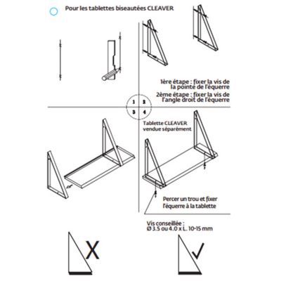 Equerre métal noir brillant Form Cleaver