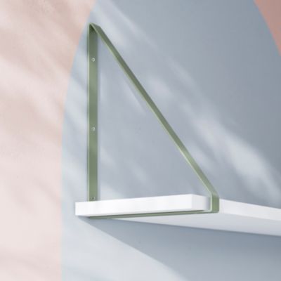 Équerre multiposition en acier vert Form Clever H. 28 x P. 20 cm