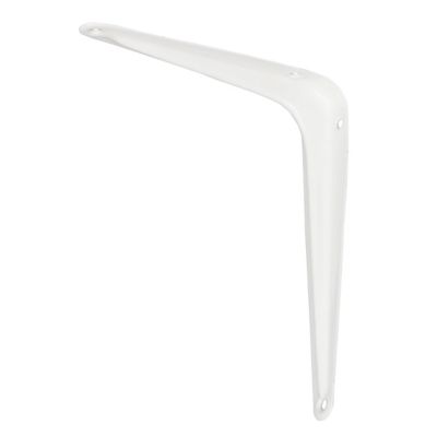 Équerre pour tablettes de 7,5 cm à 15 cm, acier blanc