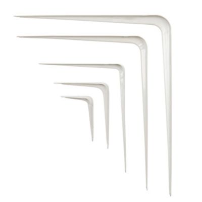 Équerre pour tablettes de 7,5 cm à 15 cm, acier blanc