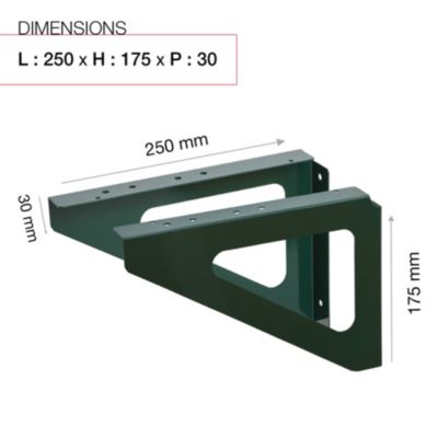 Equerres murales Vert brillant RAL 6005B