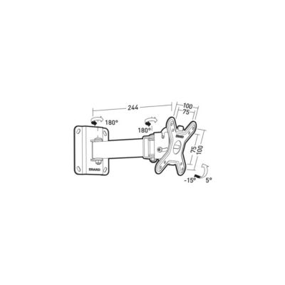 ERARD - Support TV mural inclinable orientable - VESA 100x100 - Ecrans jusqua 23 pouces