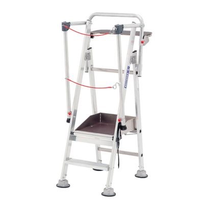 Escabeau 2 marches pour rayonnage - Hauteur de travail maximale 2.50m - 2273102