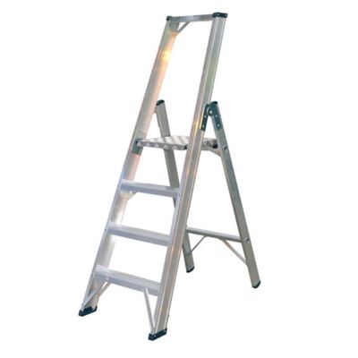 Escabeau 4 marches grande plateforme - Hauteur max. de travail 2.84m - 9304