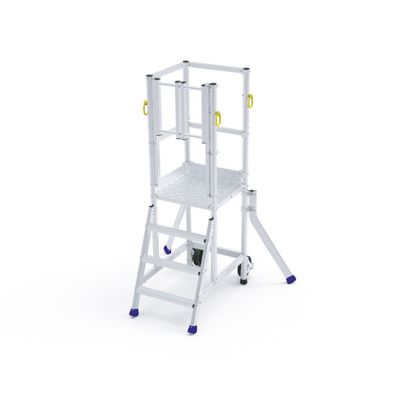 Escabeau 4 marches - Sortie latérale - Hauteur max. travail 3.00m - ER4SL-SPD