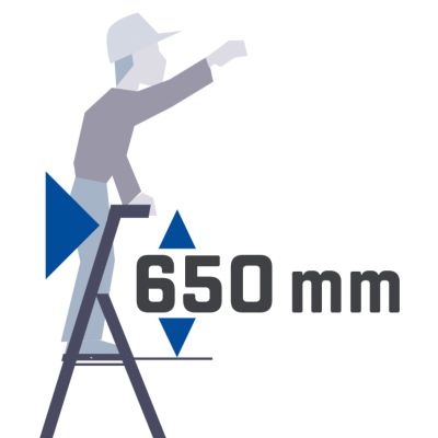 Escabeau 5 marches - Hauteur de travail max. 3,10m - 2370005