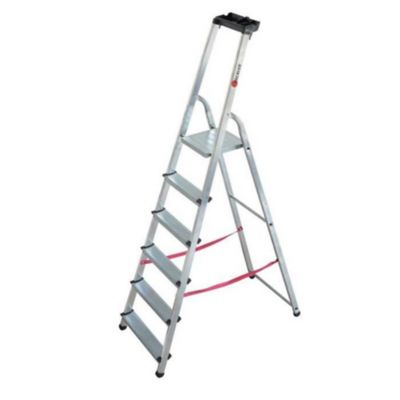 Escabeau 6 marches Escalux + tablette porte-outils