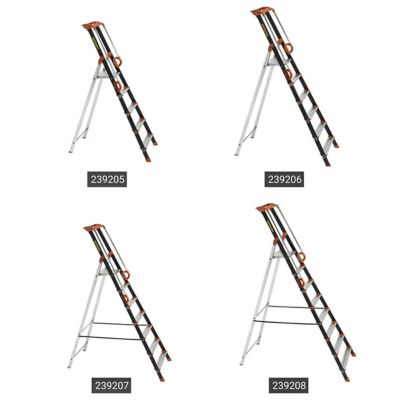 Escabeau alu 5 marches - Hauteur de travail max. 2.99m - 239205