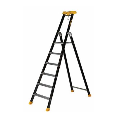 Escabeau alu 6 marches - Hauteur de travail max. 3.30m - 438206