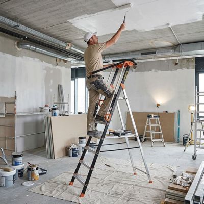 Escabeau alu 8 marches - Hauteur de travail max. 3.62m - 239208
