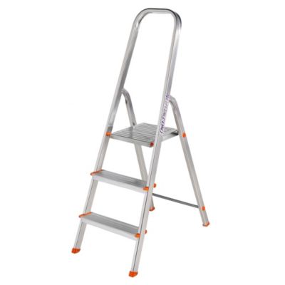 Escabeau aluminium 3 marches léger et anti-dérapant - hauteur max de travail 0,58 m - norme EN131