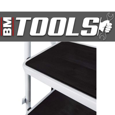 Escabeau avec main courante BM TOOLS BMT-ESC-5-MC, 5 marches - Échelle intérieur et à l'extérieur