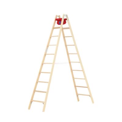 Escabeau bois 2x8 marches - Hauteur atteignable 3.25m - 71499/2X8