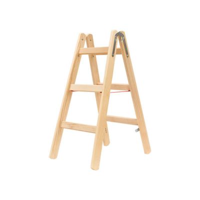 Escabeau bois double 2x3 échelons - Hauteur max. de travail 1.90m - 71410/2X3