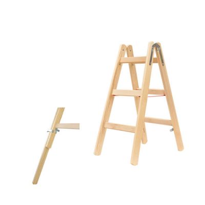 Escabeau bois double 2x5 échelons - Hauteur max. de travail 2.45m - 71410/2X5/79640