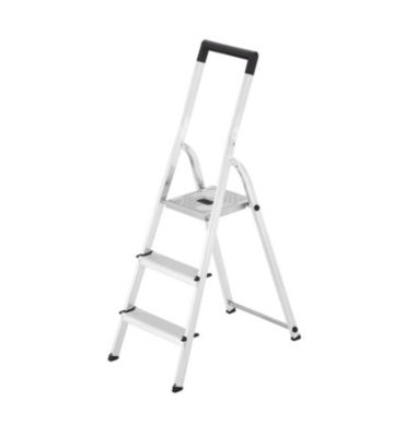 Escabeau domestique pliable en aluminium 3 marches ultra léger Hailo L40