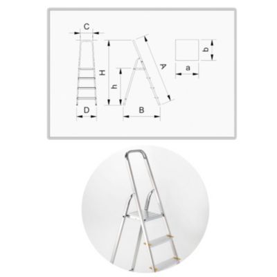Escabeau en aluminium EUROSTYL 5 marches