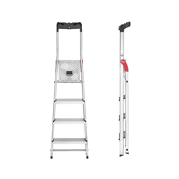 HAILO Escabeau domestique pliable Selekta MixAlu - 3 marches - 2,37m HAILO Escabeau domestique pliable Selekta MixAlu - 3 marches - 2,37m