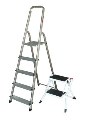 Escabeau Escalux 5 marches charge max 150kg + marchepied