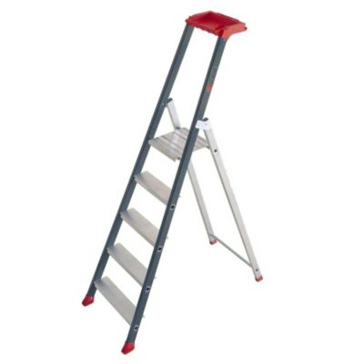 Escabeau Escalux en aluminium 5 marches Prolux Plus – Hauteur de travail 3,02 m