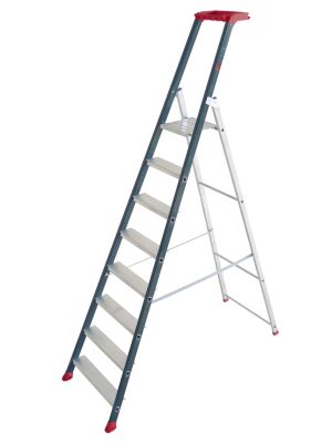 Escabeau Escalux en aluminium 8 marches Prolux – Hauteur de travail 3,66 m