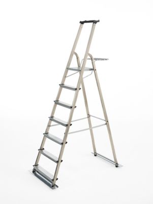 Escabeau Escalux Jardimix en aluminium 7 marches – Hauteur de travail 3,86 m
