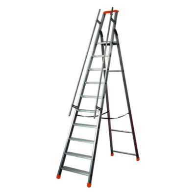 Escabeau grande hauteur 10 marches - Hauteur max. de travail 4.28m - Q60/10M