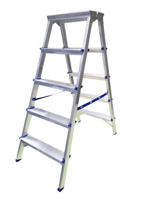 Escabeau Mac Allister DHR 405 double accès 5 marches en aluminium
