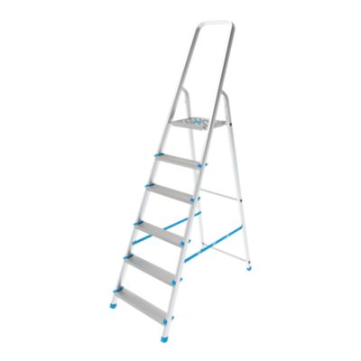 Escabeau Mac Allister en aluminium 6 marches – Hauteur de travail 2,9 m