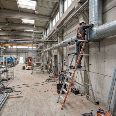 Escabeau PIRL 5 marches - Hauteur max. de travail 3.17m - 2274105