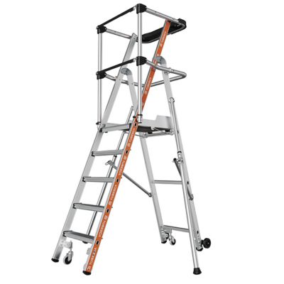 Escabeau PIRL 5 marches - Hauteur max. de travail 3,17m - 2274115
