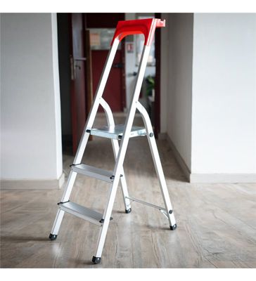 Escabeau pliable 3 marches Marchepied avec porte outils 150 kg 55 cm Safetool