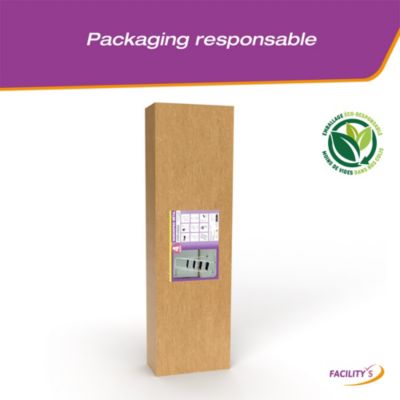Escabeau pliable 4 marches antidérapantes avec double garde-corps - Hauteur max de travail 0,98 m - Charge 150 kg - FACILITYS