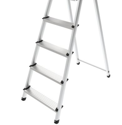 Escabeau pliable en aluminium 5 marches – Hauteur de travail 2,73 m