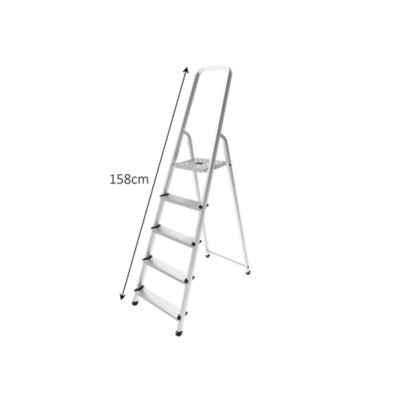 Escabeau pliable en aluminium 5 marches – Hauteur de travail 2,73 m