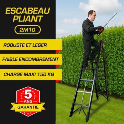 Escabeau pliant 2m10 + Plateforme PRTK + Sac à outils, Escabeau 5 ...