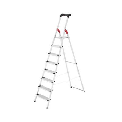 Escabeau pro 8 marches - Hauteur max. de travail 3.72m - Grandes marches XXL - 8818-001