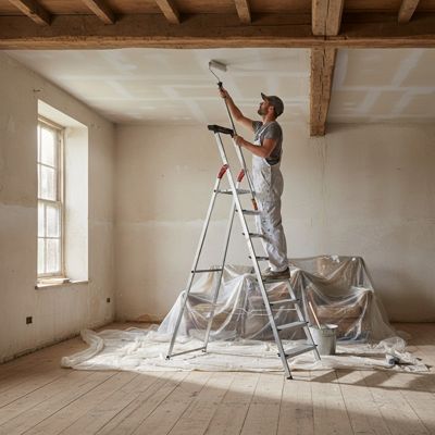 Escabeau pro 8 marches - Hauteur max. de travail 3.72m - Grandes marches XXL - 8818-001