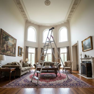 Escabeau pro 8 marches - Hauteur max. de travail 3.72m - Grandes marches XXL - 8818-001