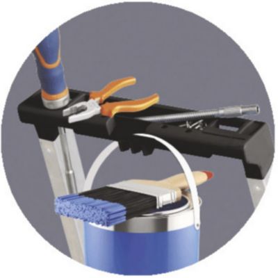 Escabeau pro ARTUB en aluminium 5 marches – Hauteur de travail 2,99 m