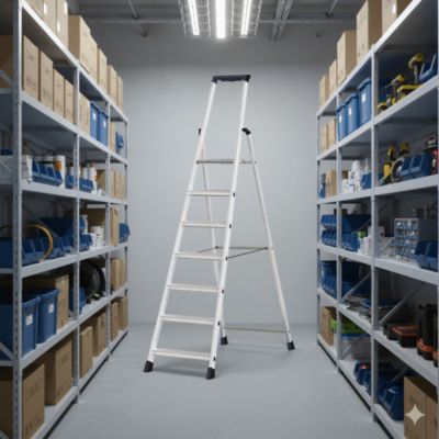 Escabeau pro ARTUB en aluminium 7 marches – Hauteur de travail 3,41 m