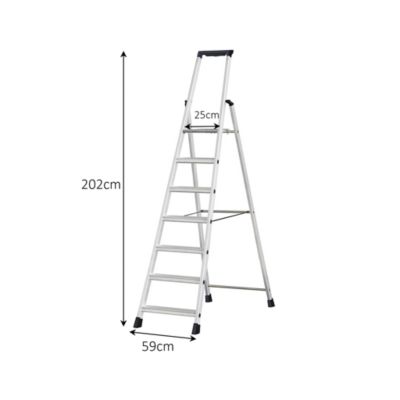 Escabeau pro ARTUB en aluminium 7 marches – Hauteur de travail 3,41 m