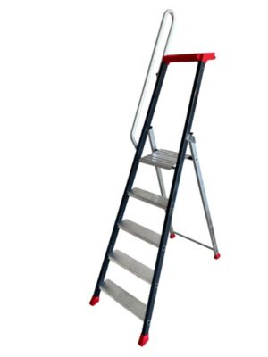 Escabeau pro pliable 5 marches avec plateforme Esscalux
