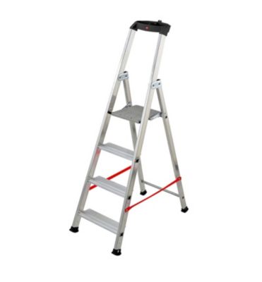 Escabeau professionnel pliable en aluminium 4 marches larges Hailo Alu Pro