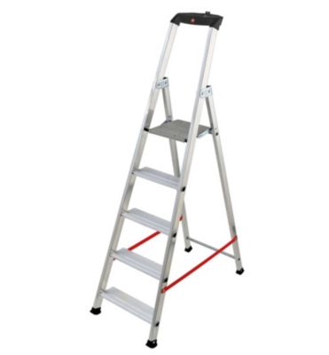 Escabeau professionnel pliable en aluminium 5 marches larges Hailo Alu Pro
