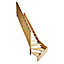 Escalier 1/4 tournant gauche bois l.80 cm 13 marches chêne rampe à balustres plates