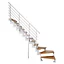 Escalier 1/4 tournant gauche métal et bois Tempo white l.80 cm 12 marches chêne/blanc
